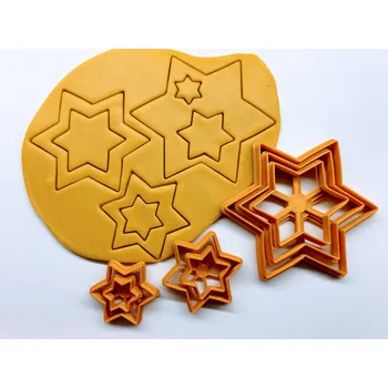 Vánoční dekorace #58 - SET sada vykrajovátek - Vánoční Davidova hvězda ( X možností)