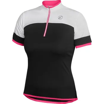 cyklistický dres ETAPE dámský dres CLARA, černá/růžová XXL