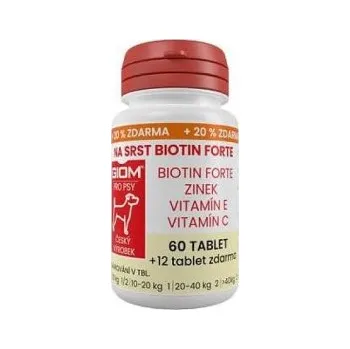 Giom pes Na srst Biotin FORTE 60 tbl+20% zdarma