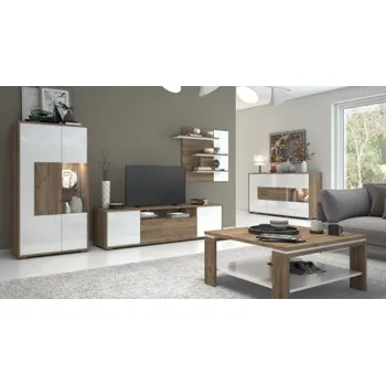 Obývací stěna Obývací pokoj Freya - dub halifax/bílá