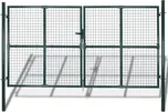 vidaXL Dvoukřídlá plotová brána 306 x…