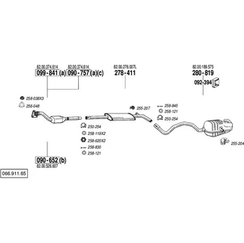 Katalyzátor katalyzátor výroba AS/BM Bosal 90-652A