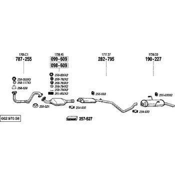 Katalyzátor katalyzátor výroba AS/BM Bosal 99-609A