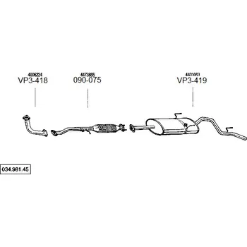 Katalyzátor katalyzátor výroba AS/BM Bosal 90-075A