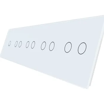 vypínač WELAIK pětinásobný panel vypínače skleněný 1+2+2+2+2 - bílý