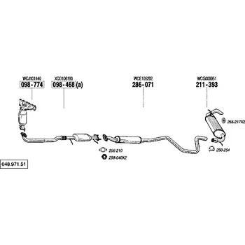 Katalyzátor katalyzátor výroba AS/BM Bosal 99-784A
