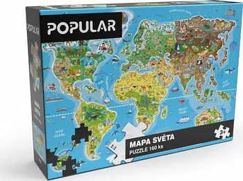 Puzzle Popular Mapa světa 160 dílků