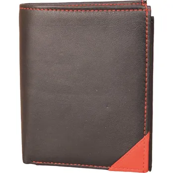 Peněženka Ridgeback Kožená peněženka 103 NC C černá s červeným rohem