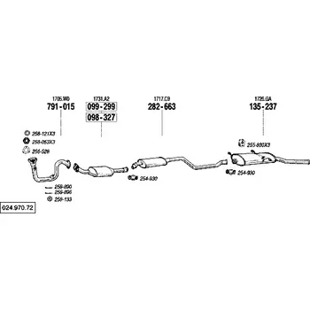 Katalyzátor katalyzátor výroba AS/BM Bosal 99-299A