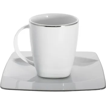 Šálek s podšálkem, Thun, EYE, Platinová linka, 160 ml, 12 ks