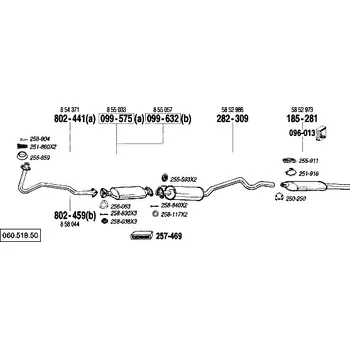 Katalyzátor katalyzátor výroba AS/BM Bosal 99-575A