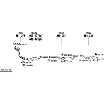 Katalyzátor katalyzátor výroba AS/BM Bosal 99-277A