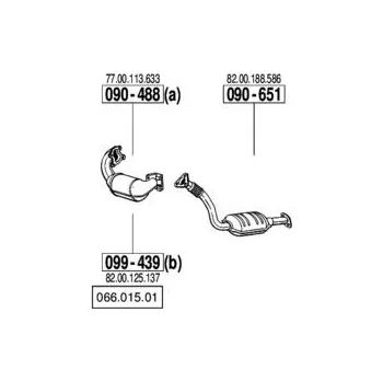 Katalyzátor katalyzátor výroba AS/BM Bosal 90-651A