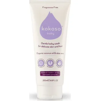 Dětský sprchový gel Kokoso Baby Gentle Wash mycí gel na tělo a vlasy 200 ml