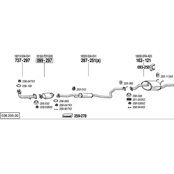 Katalyzátor katalyzátor výroba AS/BM Bosal 99-297A