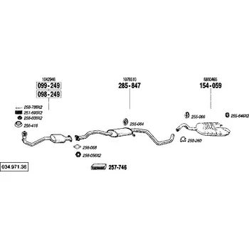 Katalyzátor katalyzátor výroba AS/BM Bosal 99-249A