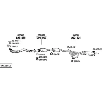 Katalyzátor katalyzátor výroba AS/BM Bosal 99-009A