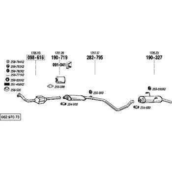 Katalyzátor katalyzátor výroba AS/BM Bosal 99-616A