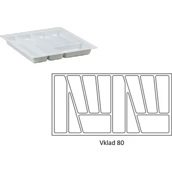 Kuchyňská linka Semi Line Vklad na příbory 80 cm, Bílá