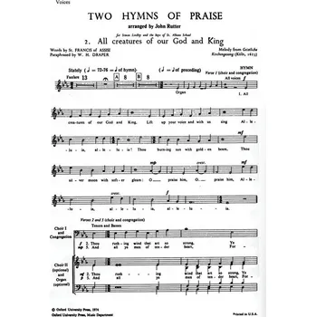 All Creatures of our God and King - No. 2 of Two Hymns of Praise - pro sbor SATB 1201131