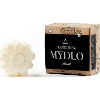 Mýdlo Alchymistky dětské mýdlo s lanolinem tuhé, tvary 65 g květinka