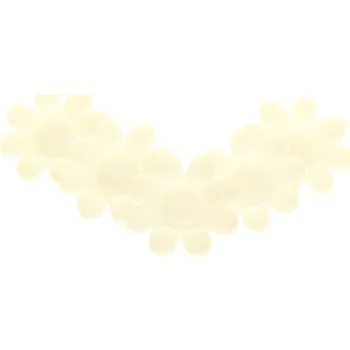 Knoflík plastový knoflík kytička bílá