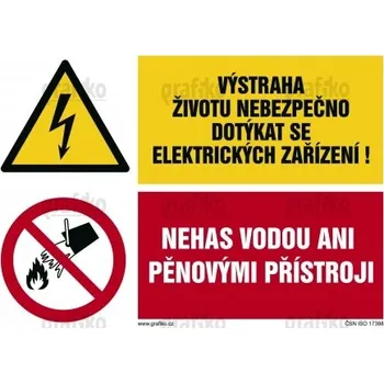 Grafiko 3.8212.SD Nálepka Výstraha životu+Nehas vod148x210