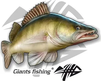 Giants Fishing Velká nálepka 15 cm candát