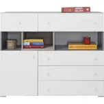 Meblar Komoda SIGMA SI12 Barva: beton/bílá/dub