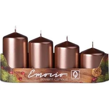 Emocio Stupně 4ks 50mm bronzové metalik, svíčky 438 gram