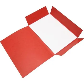 Mapa odkládací 3klopá prešpanová červená 1ks desky prešpanové