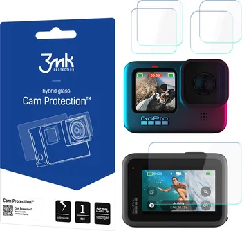 Ochranná fólie na displej fotoaparátu 3mk Cam Protection ochranné sklo pro Go Pro Hero 10/Hero 9