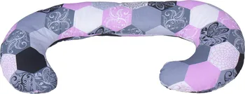 Kojící polštář Scarlett Těhotenský polštářek fialový/šedý/bílý