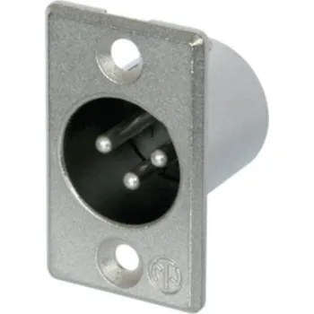 vypínač a zásuvka NEUTRIK XLR Kolíková zásuvka pro montáž na panel <prefix></prefix>3<suffix></suffix> Kolíková zásuvka pro montáž na panel P Pájecí připojení Potažený niklem