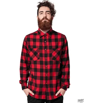košile pánská URBAN CLASSICS - Checked Flanell - TB297 - blk/red - S