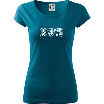 Dámské tričko Narozeninový motiv - znak - 1975 - Dámské triko Pure - 2XL ( Petrolejová )