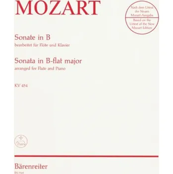 Sonáta B dur KV 454 v úpravě pro flétnu a klavír