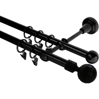 Garnýž Garnýž kovová 140 cm dvouřadá - dvojitá 16 paola černá