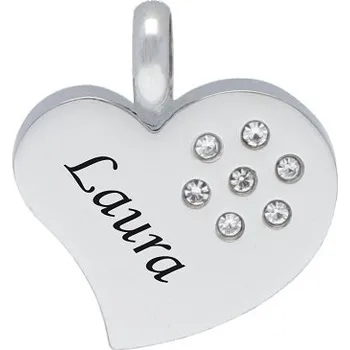 Náhrdelník Doria Přívěsek srdce se zirkony stříbrná ocel E226