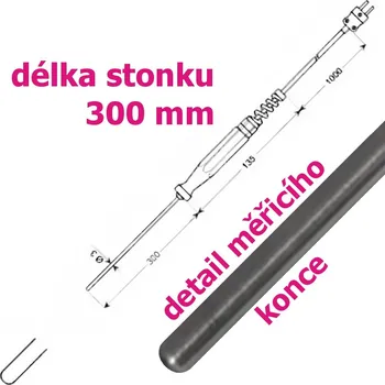 Greisinger GTF1200/300 | Vysokoteplotní čidlo -200 až +1150°C , termočlánek "K" (NiCr-Ni) GTF1200/30