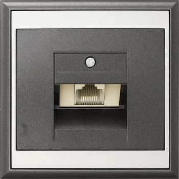 Elektrická zásuvka Datová zásuvka E2 5001114821951 Lune antracit/stříbrná