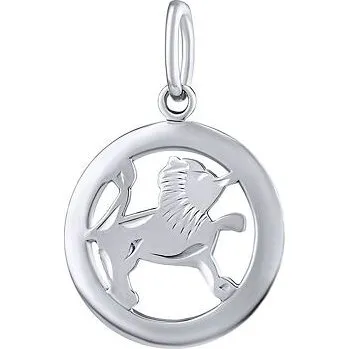 Přívěsek Stříbrný přívěsek znamení zvěrokruhu Lev - kulatý SILVEGOB10283S08