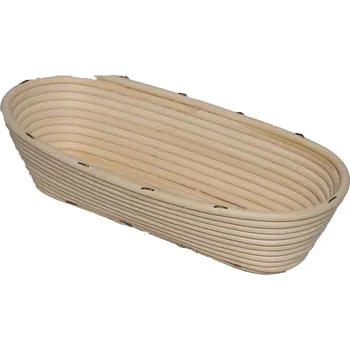 chlebník Pekařská ošatka na kynutí chleba 1,25 Kg, oválná, 33x14 cm, Pedig 70477 (Chlebová ošatka vhodná pro kynutí těsta pro pravý domácí bochník váhy 1,25 Kg)