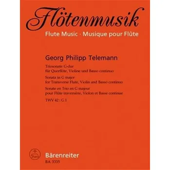Sonáta G dur pro příčnou flétnu, housle a basso continuo G dur