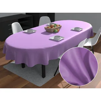 ubrus Oválný bavlněný saténový ubrus ST-009 Levandulový 100x140 cm