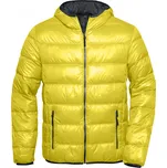 Pánská péřová bunda JAMES NICHOLSON JN1060 YELLOW/CARBON S