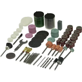 přímá bruska Dedra Sada příslušenství pro minibrusku 99 ks, 08T698 v kufříku (Dedra 08T698 Sada brusných, vrtacích, leštících, řezných nástrojů)