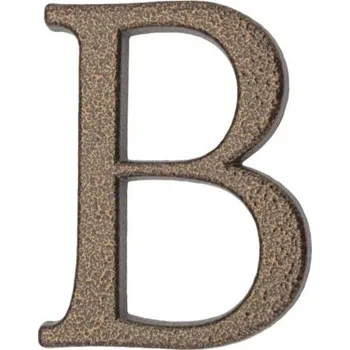 Domovní cedule PSG 64.14B - hliníkové 3D písmeno B, číslo na dům, výška 105 mm, hnědé
