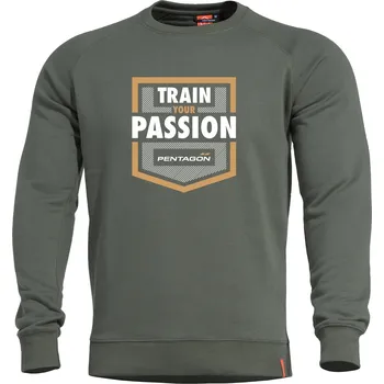 pracovní mikina Pentagon® Tactical Mikina Hawk Train Your Passion PENTAGON®, Barva: Camo green, Velikost: XL