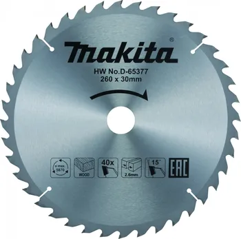 Pilový kotouč Makita D-65377 260 x 30 mm 40 zubů